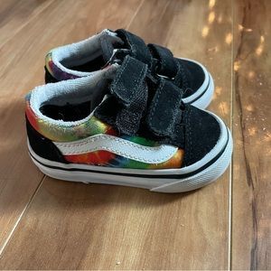 Toddler Tie dye vans slip on